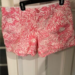 Lilly Pulitzer Pink and White Women's Shorts